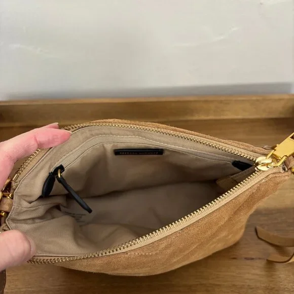Rebecca Minkoff Tan Crossbody Bag with Gold Chain - Picture 10 of 15